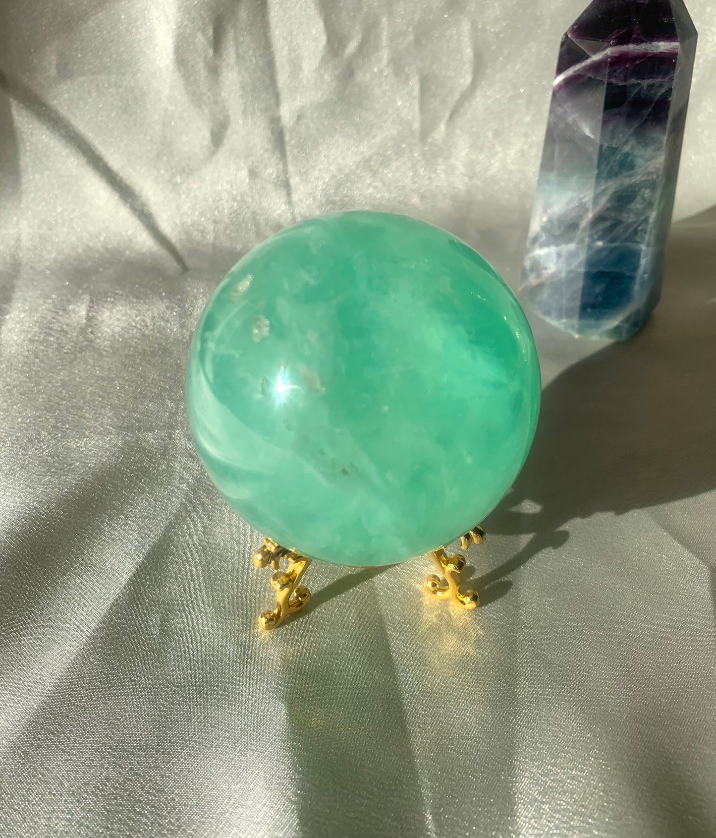 Green Fluorite Sphere