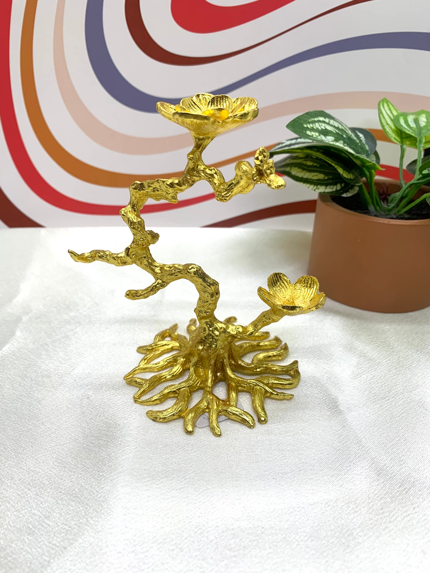 Golden Tree Double Sphere Stand