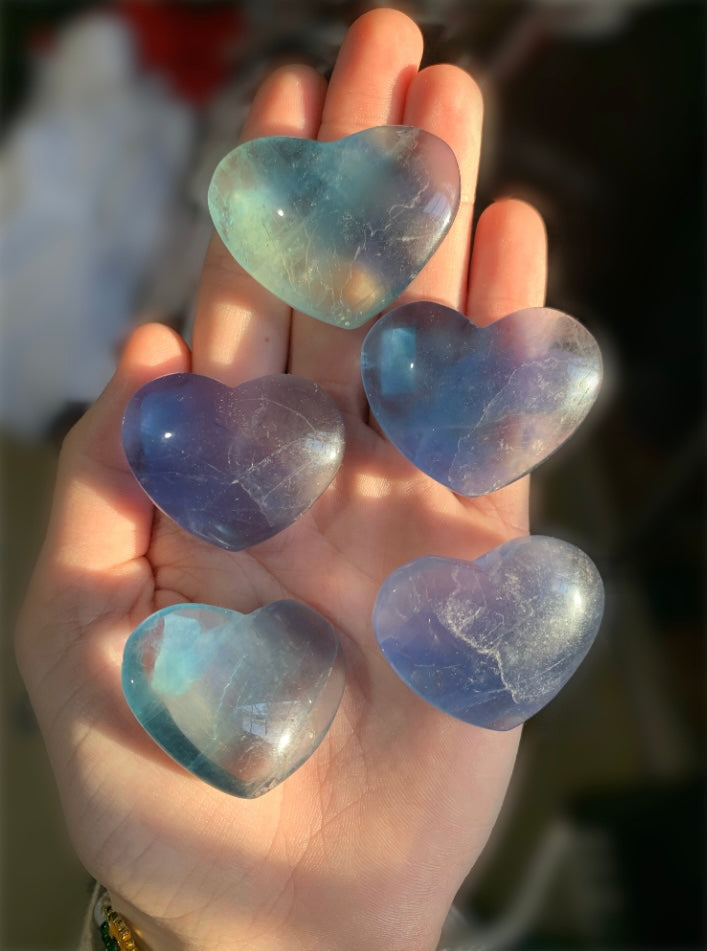 Blue Fluorite Heart