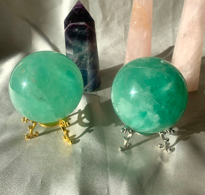 Green Fluorite Sphere