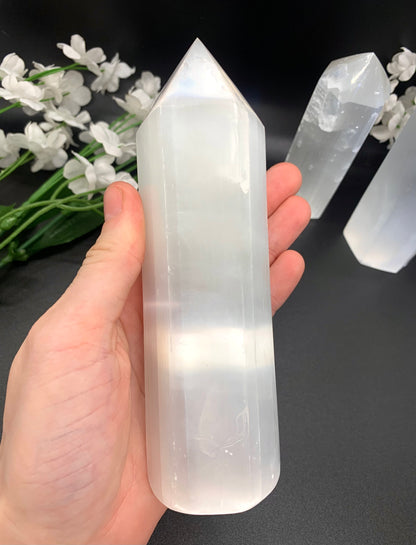 Polished Selenite Tower