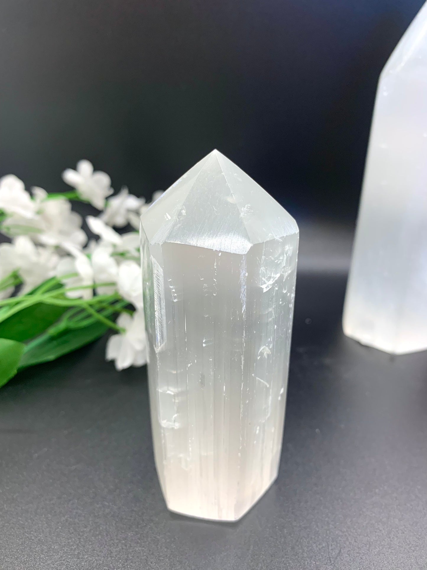 Polished Selenite Point