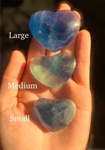 Blue Fluorite Heart