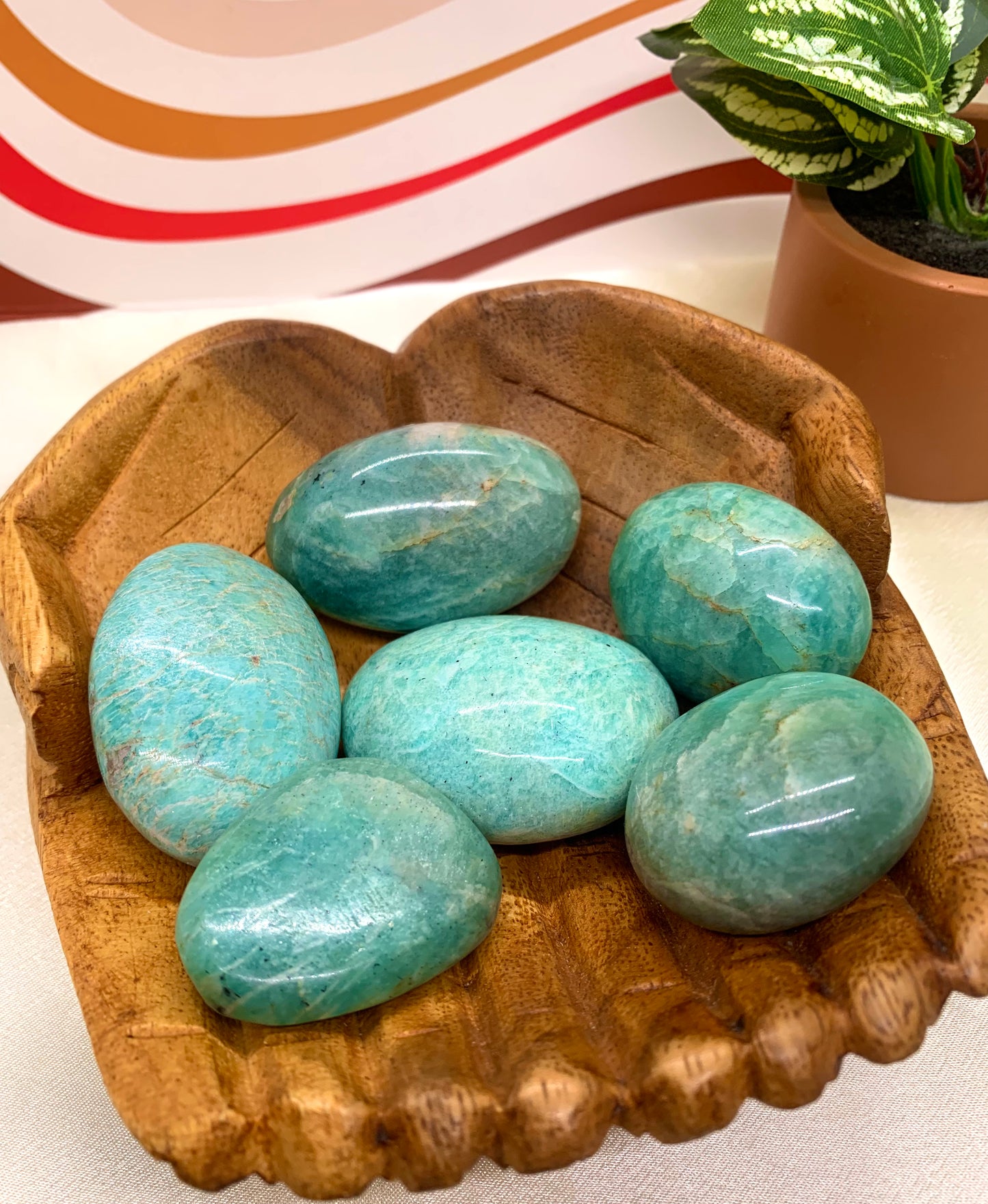 Amazonite Palm Stone