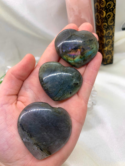 Labradorite Heart