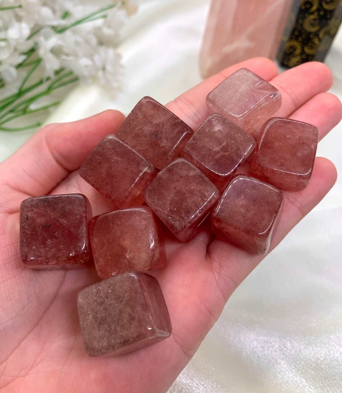 Strawberry Quartz Cube