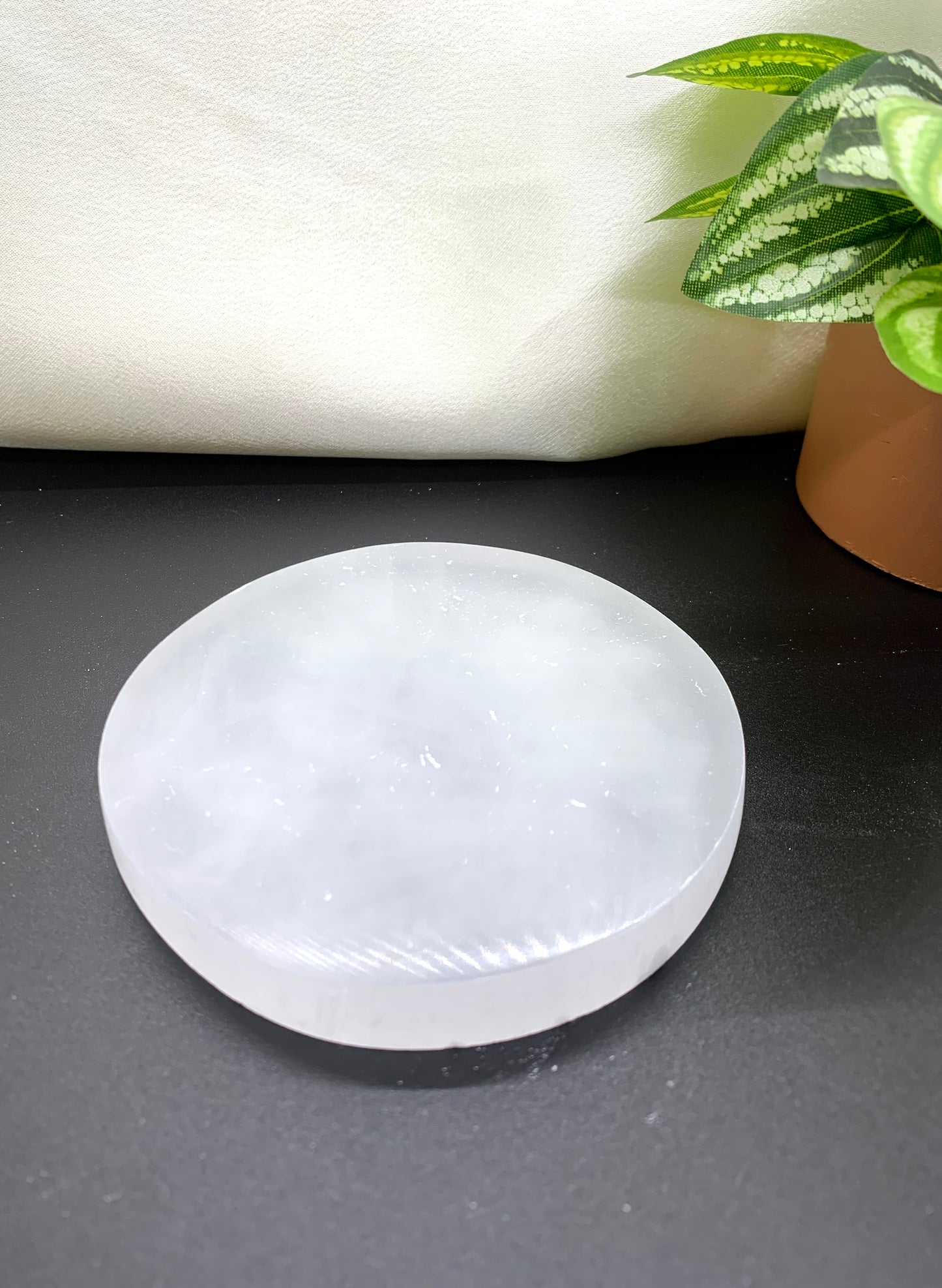 Crystal-Etched Selenite Plate