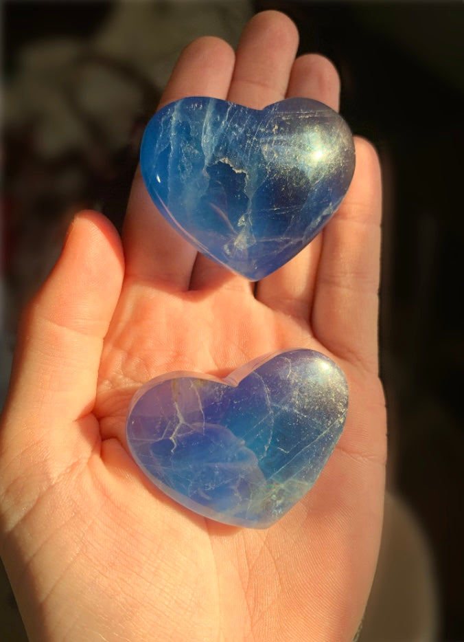 Blue Fluorite Heart