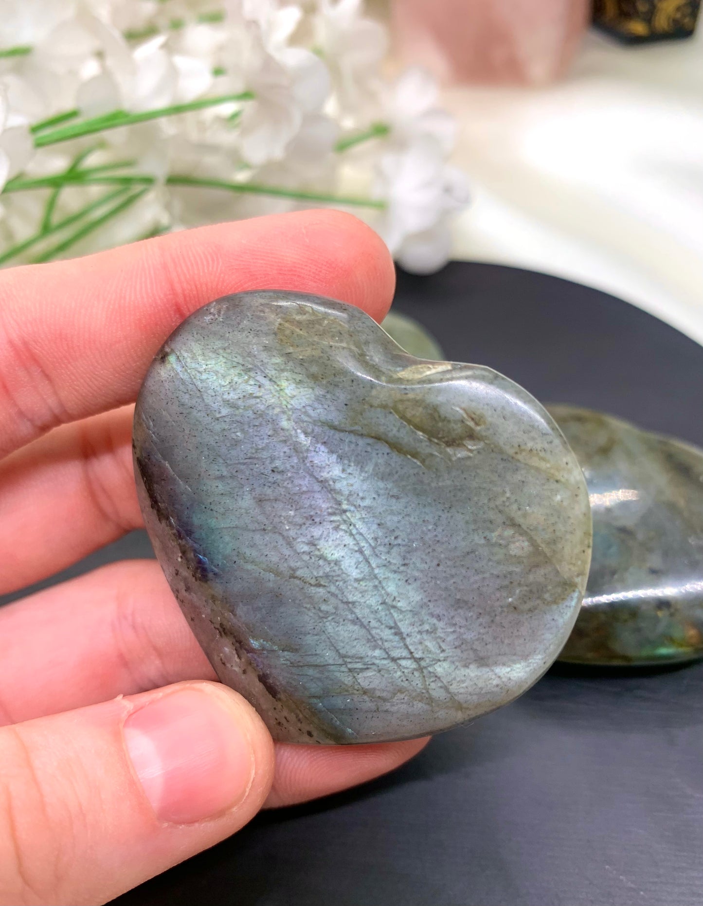 Labradorite Heart