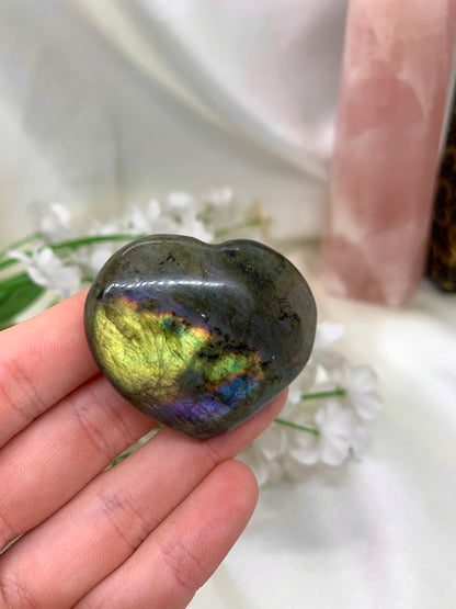 Labradorite Heart