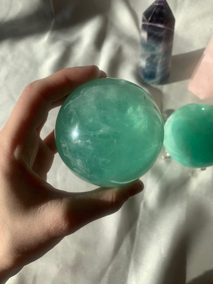 Green Fluorite Sphere