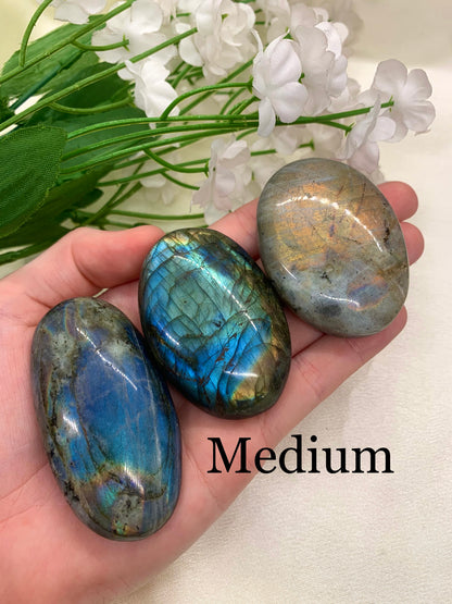 High-Quality Labradorite Palm Stone