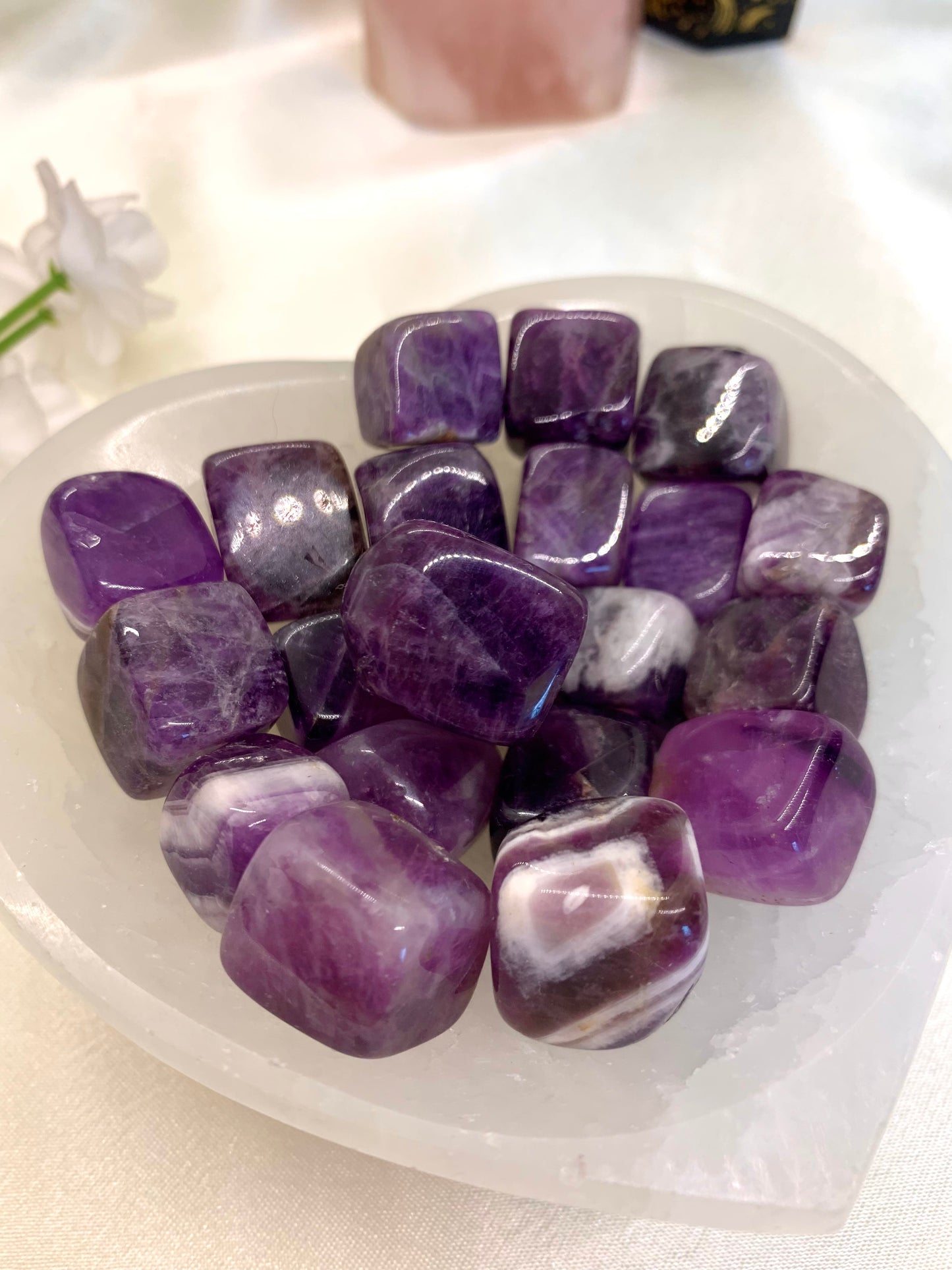 Chevron Amethyst Mini Cube