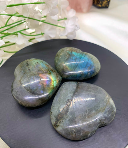 Labradorite Heart