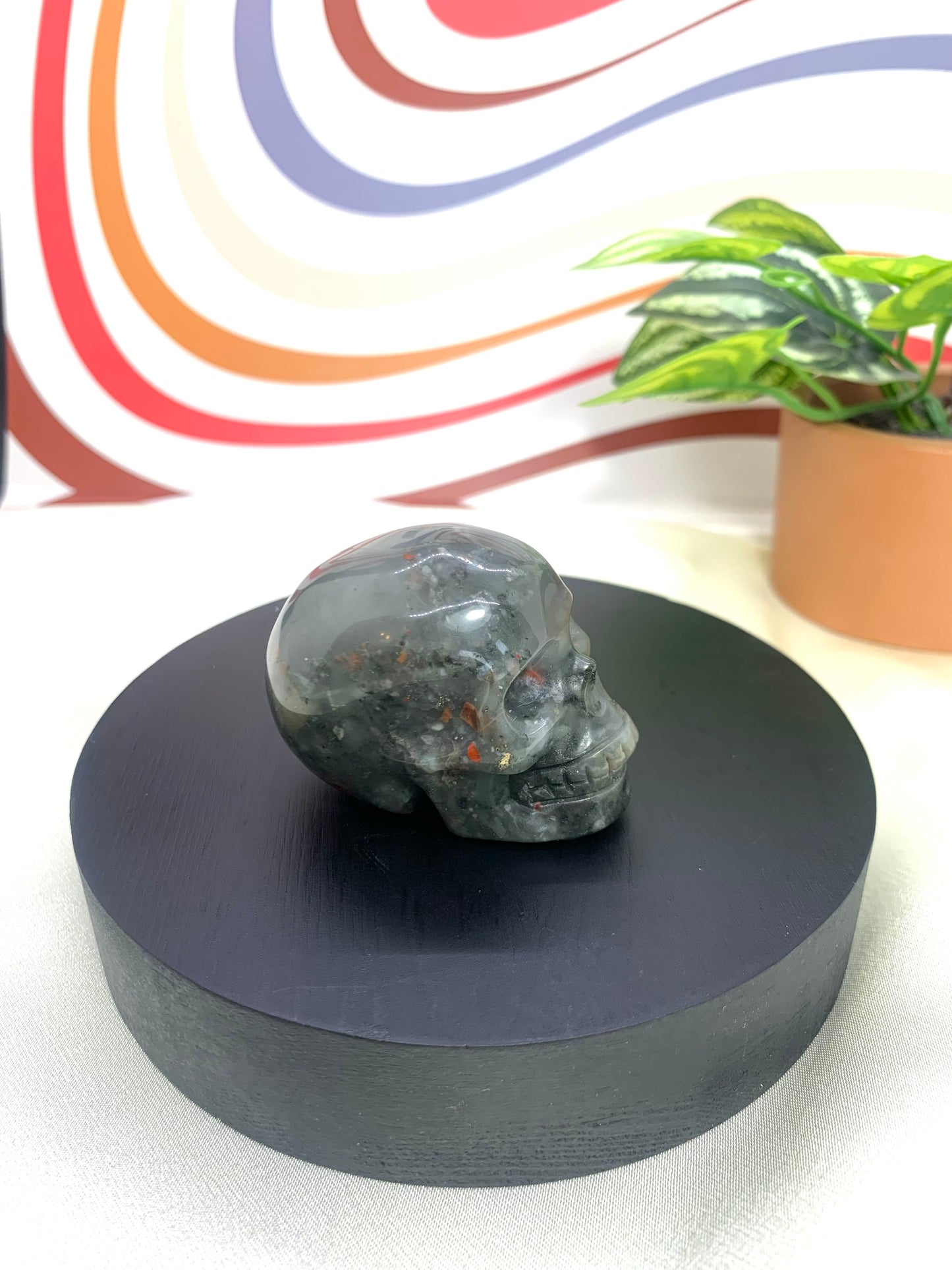 African Bloodstone Skull